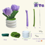 Kit creativo tulipani fai-da-te con scovolini