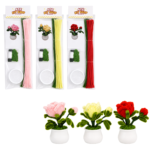 Rosa in Vaso - Kit Creativo con Scovolini