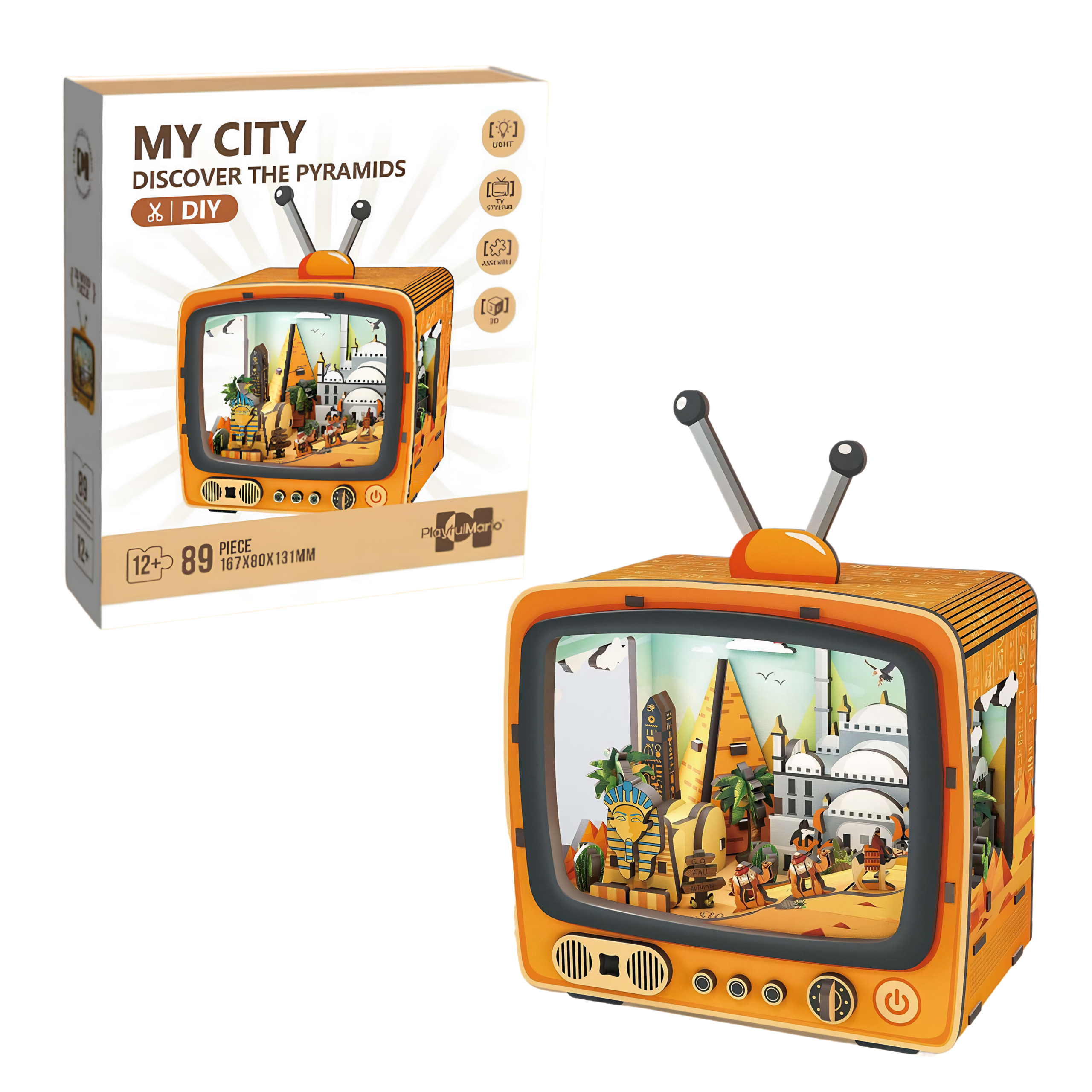 Egitto – Puzzle 3D Mini TV con Luce LED