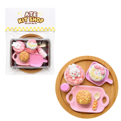 Coniglietto Ciambella Rosa – Kit Magneti da Frigo