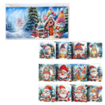 12 Biglietti Natalizi Gnomi - Diamond Painting
