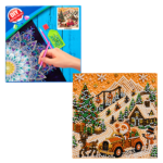 Quadretto Babbo Natale sulle Piste da Sci – Diamond Painting